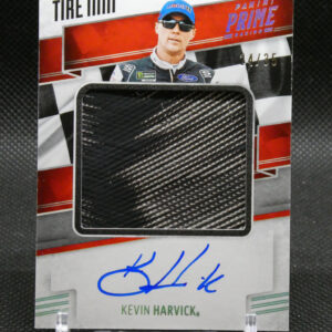 Autographed Kevin Harvick trading card featuring his photo and blue signature.